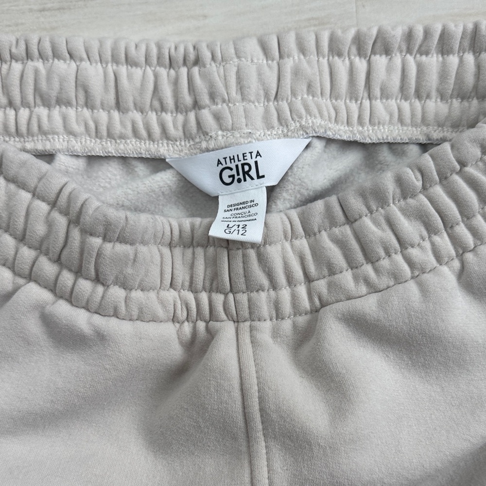 Athleta Girl Light Beige Elastic Waist Sweatpants